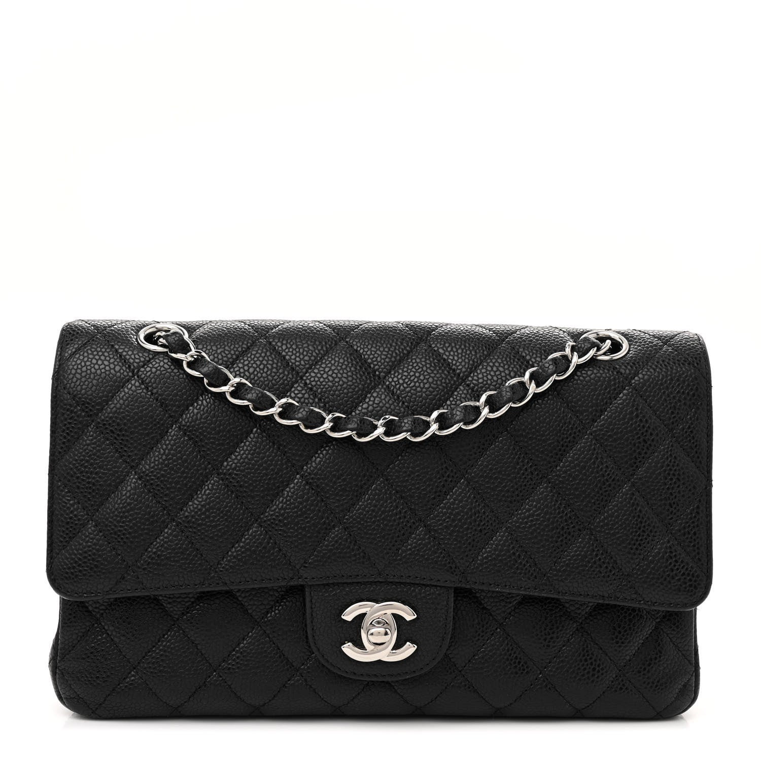Chanel Caviar Quilted Medium Double Flap Black 1 of 16