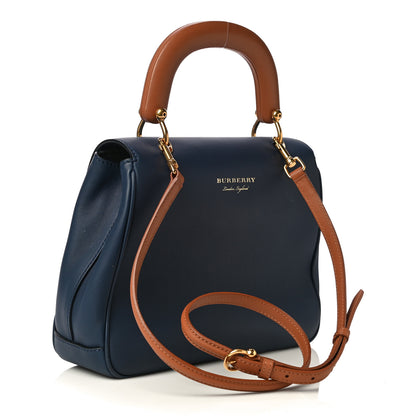 Burberry Trench Calfskin Medium DK88 Top Handle Bag Ink Blue 3 of 11