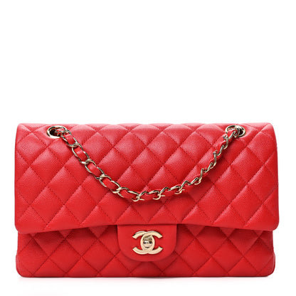 Chanel Caviar Quilted Medium Double Flap Red 1 of 9