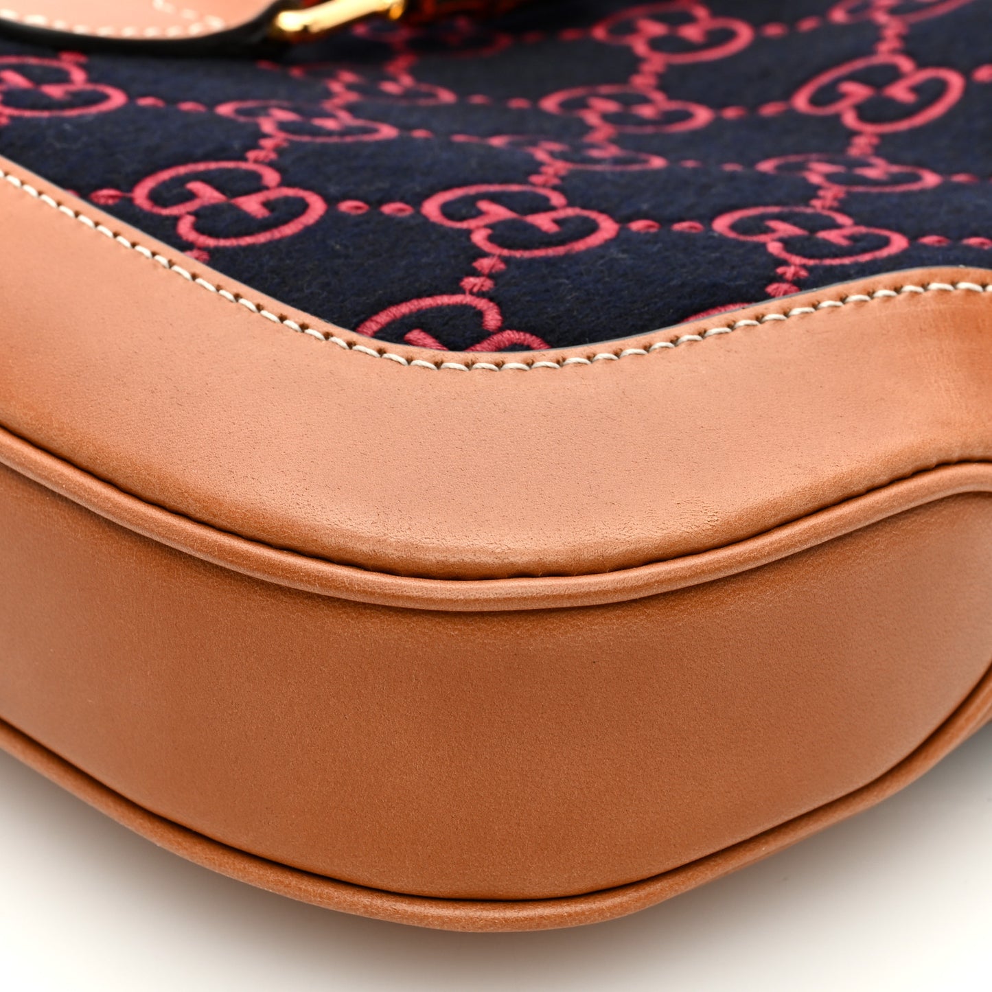 Monogram Felt Azalea Calfskin Web Small Jackie 1961 Hobo Navy Burgundy