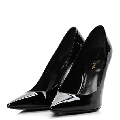 Saint Laurent Patent Opyum 110 Pumps 37.5 Black Gold 3 of 11