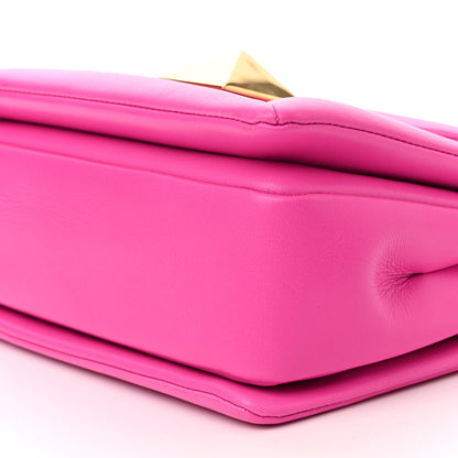 Valentino Garavani Nappa One Stud Chain Clutch Pink PP 9 of 10