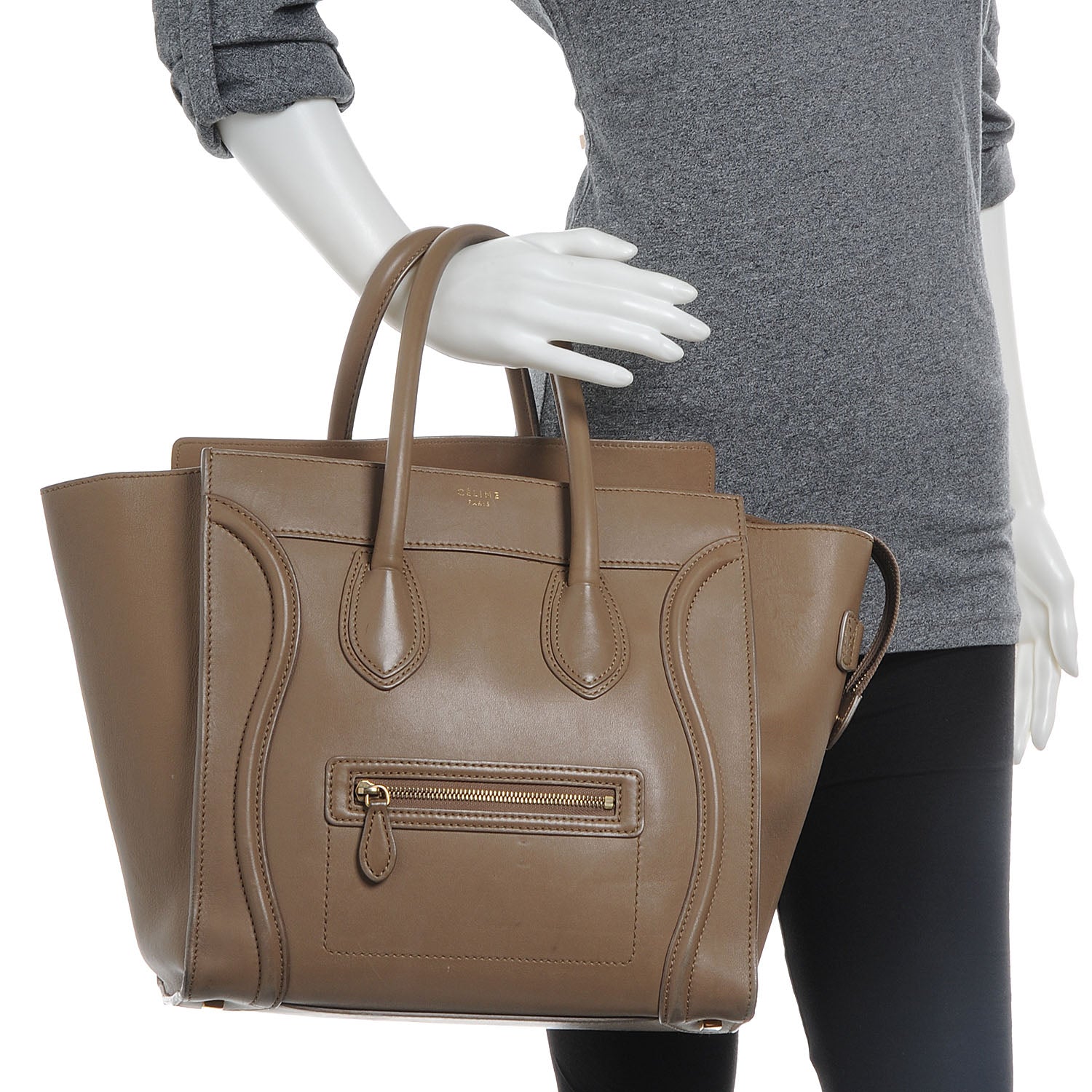 Celine Smooth Calfskin Mini Luggage Camel 2 of 8