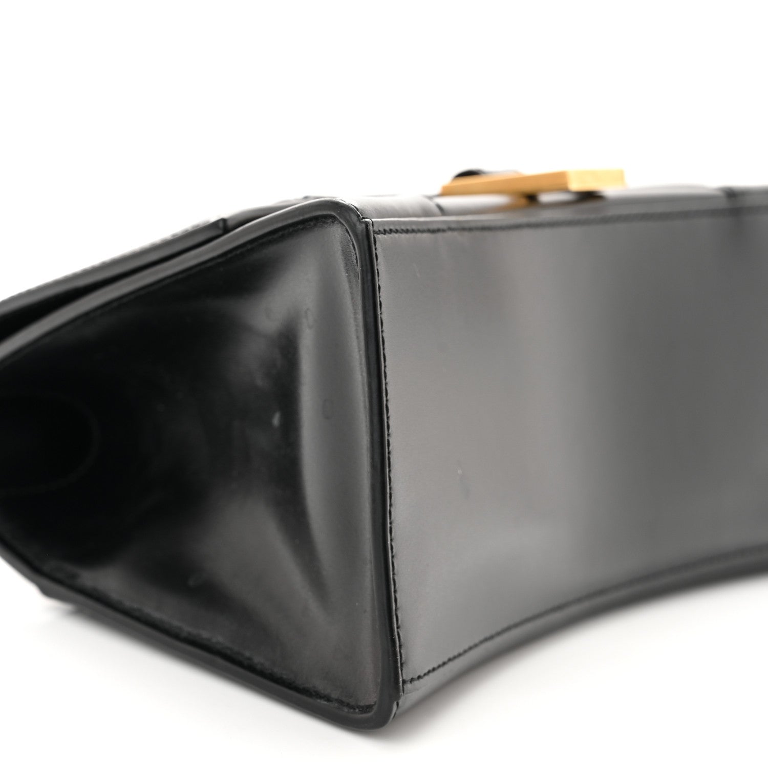 Balenciaga Shiny Box Calfskin Small Hourglass Top Handle Bag Black 8 of 11