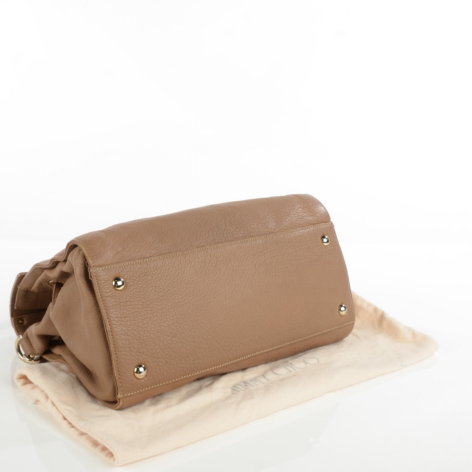 Jimmy Choo Grainy Calf Large Rosalie Satchel Nude 4 of 6