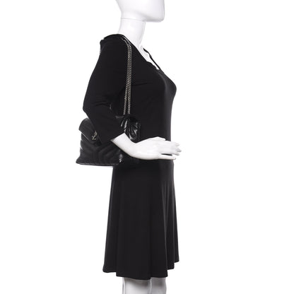 Saint Laurent Calfskin Y Quilted Monogram Small Loulou Chain Satchel Black 2 of 11