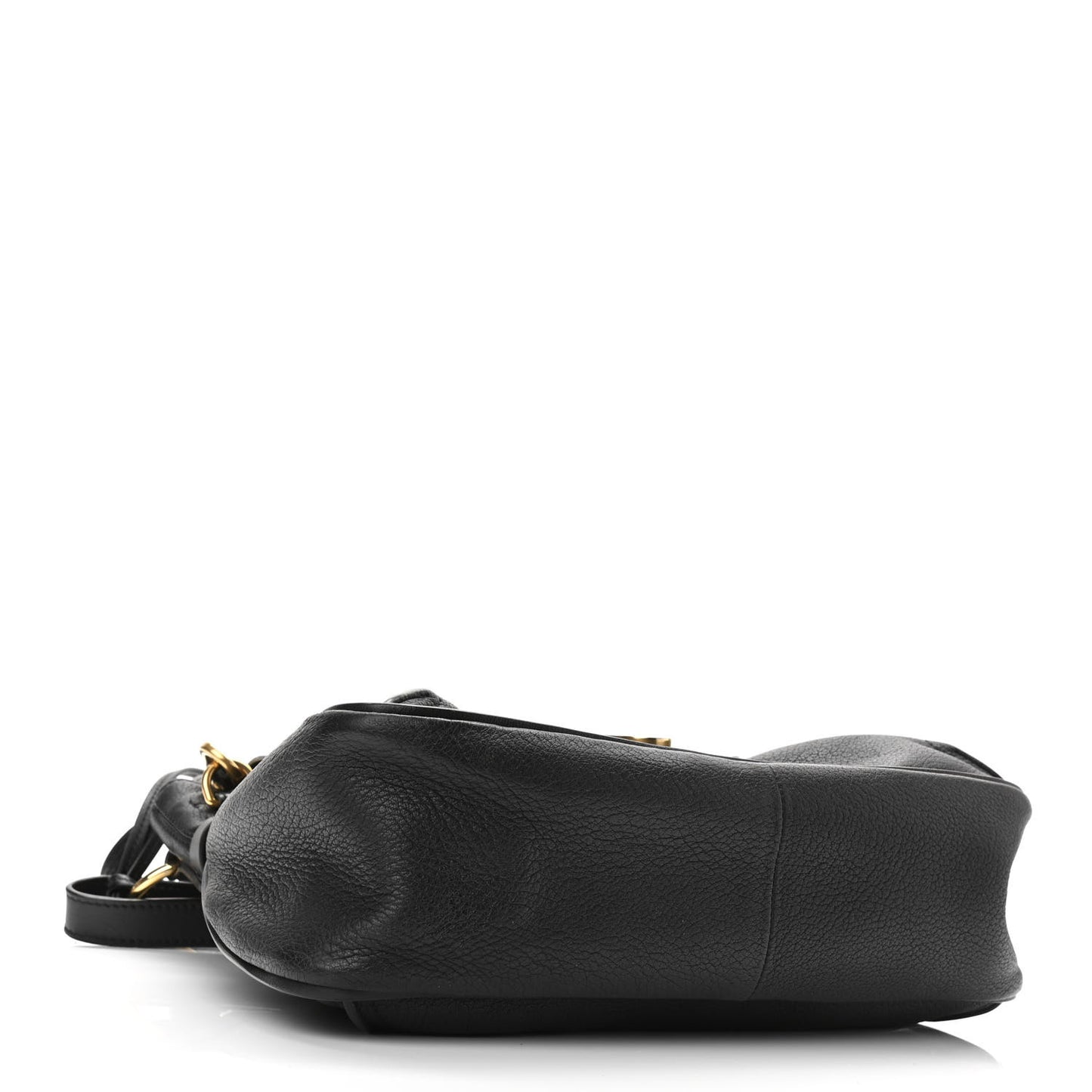 Grained Lambskin Calfskin Small Lexa Shoulder Bag Black