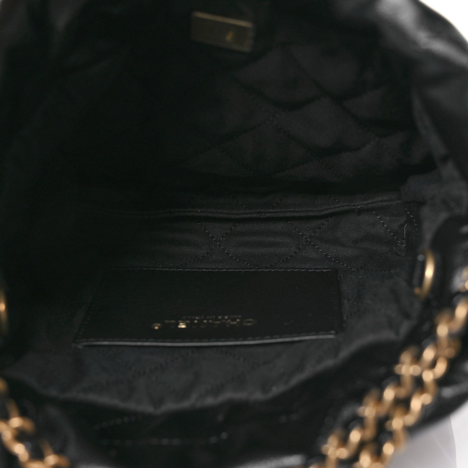 Chanel Shiny Calfskin Quilted Mini Chanel 22 Black 5 of 11