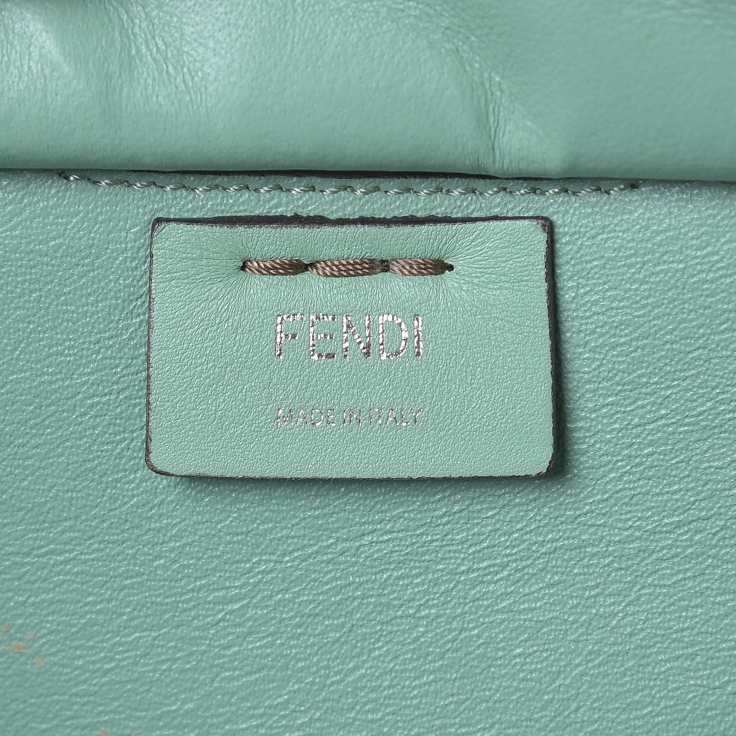 Vitello Dolce Shiny Nappa Petite 3Jours Tote Marrone Verde Acqua