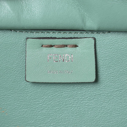 Fendi Vitello Dolce Shiny Nappa Petite 3Jours Tote Marrone Verde Acqua 7 of 8