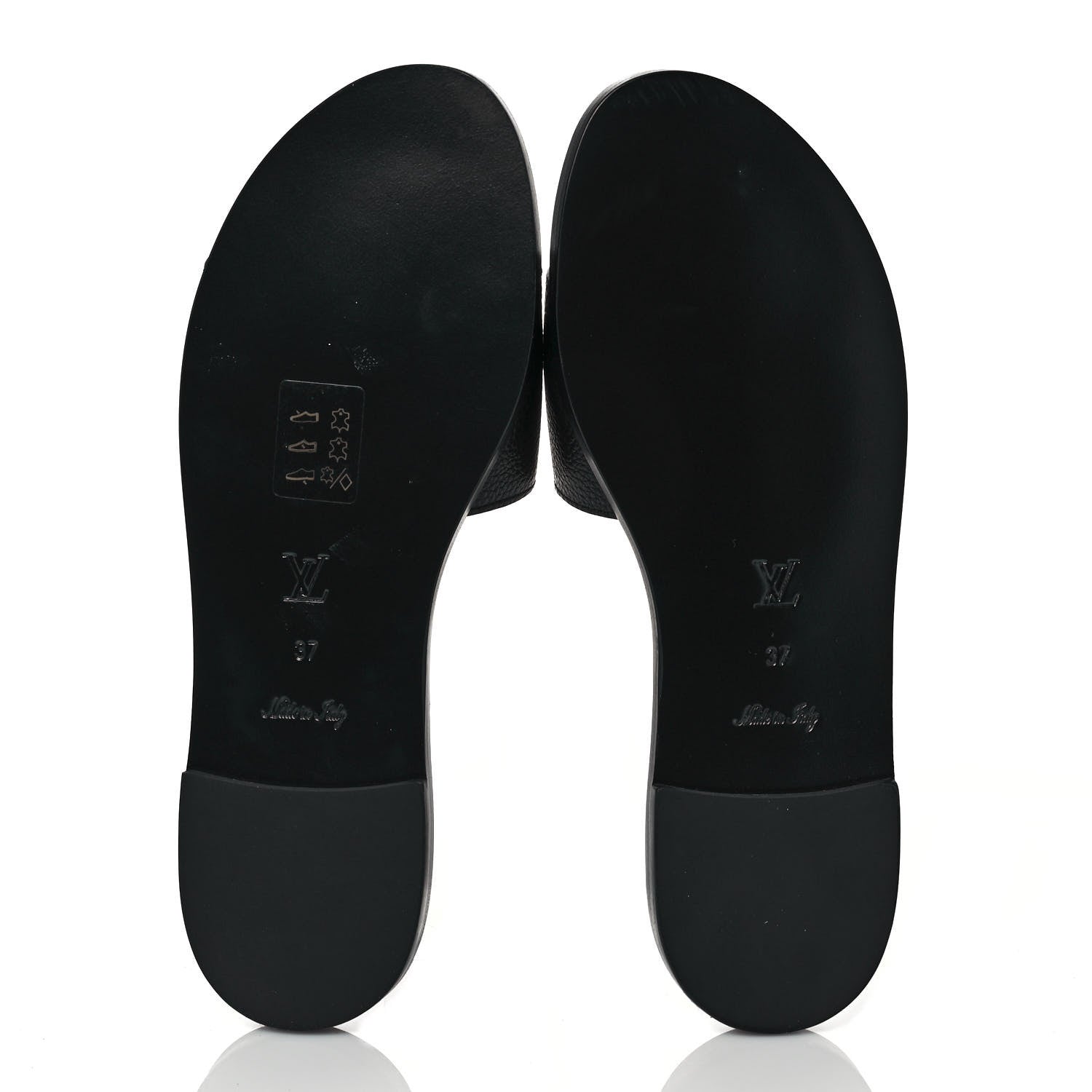 Louis Vuitton Calfskin Lock It Flat Mule 37 Black 5 of 8