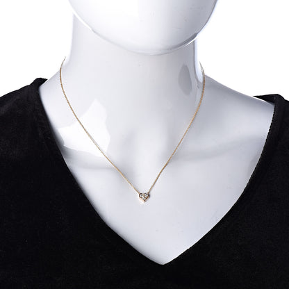 Tiffany 18K Rose Gold Diamond Heart Pendant Necklace 2 of 6