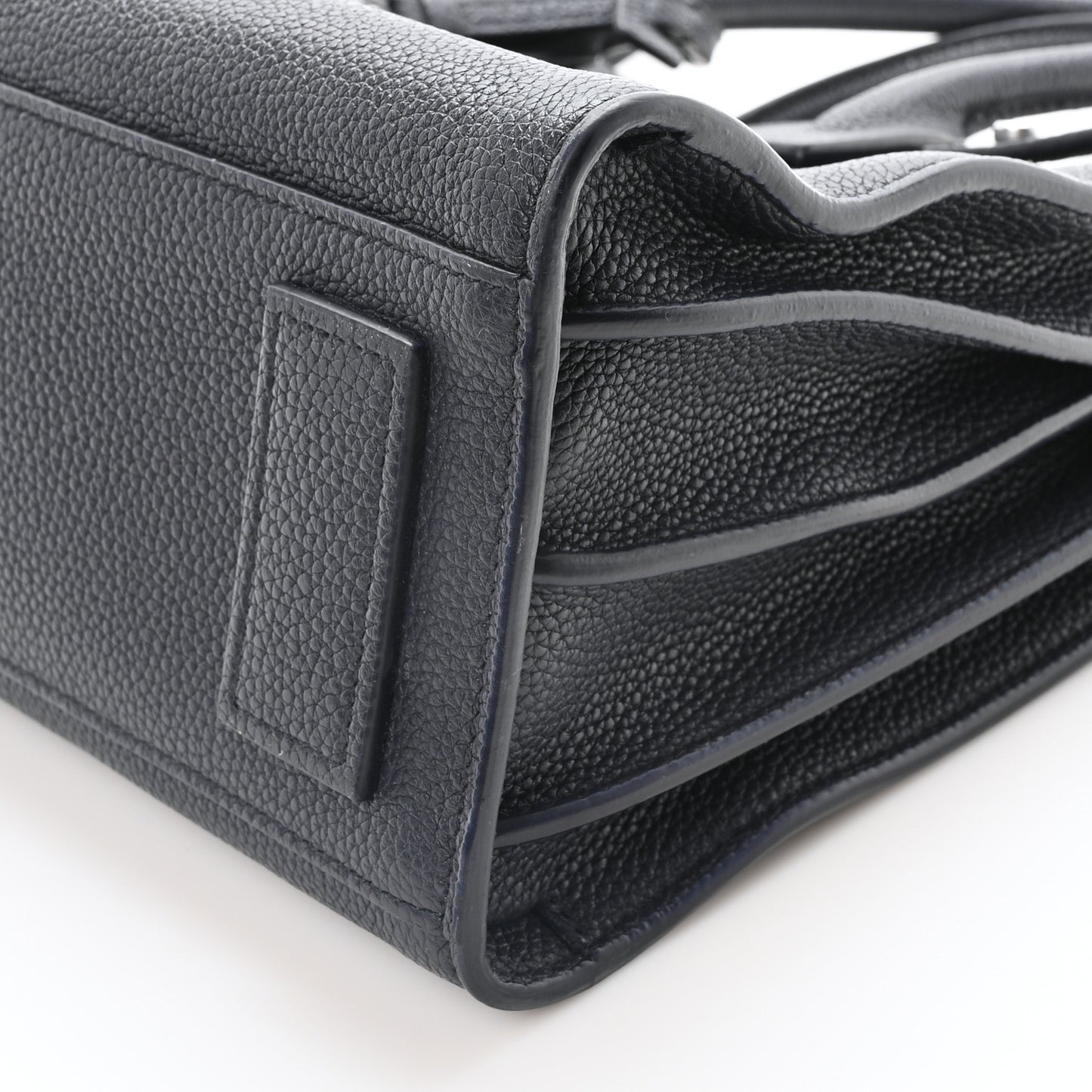 Grained Calfskin Baby Supple Sac De Jour Navy