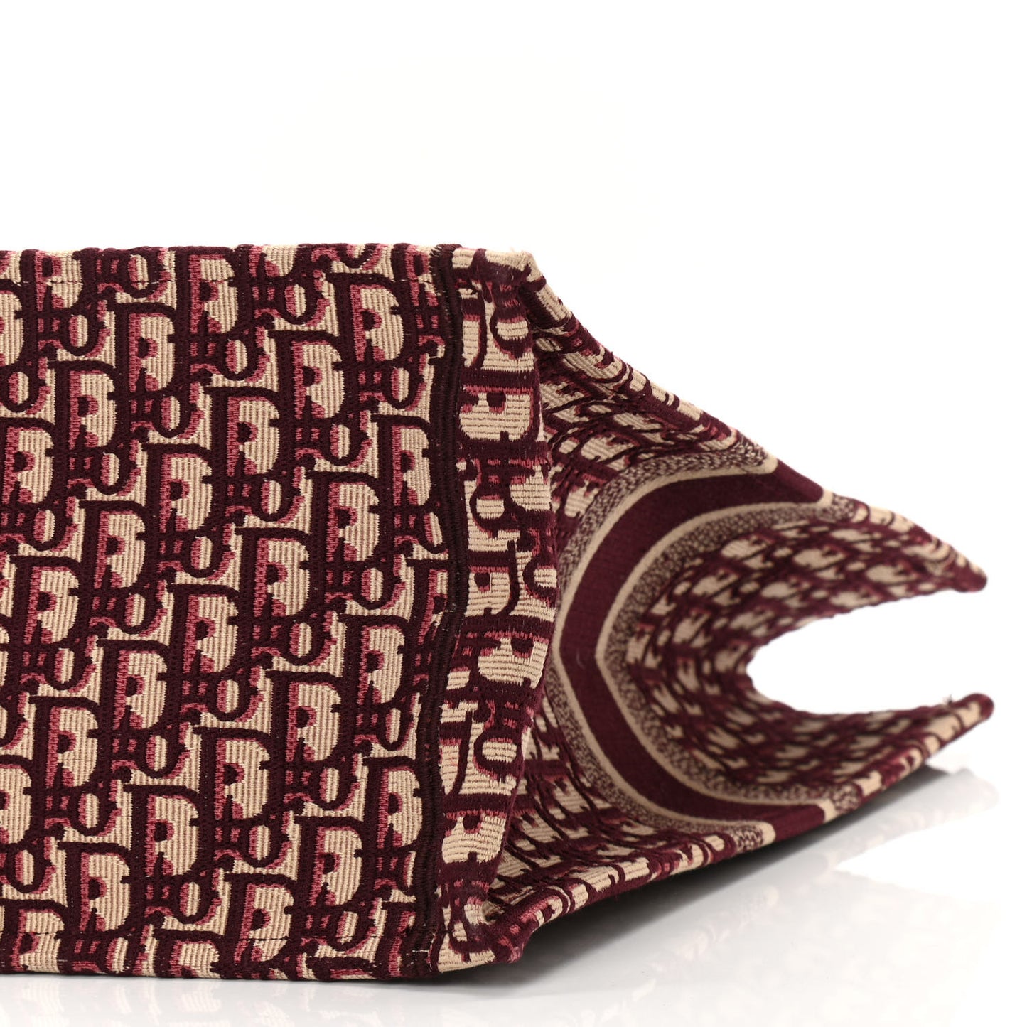 Oblique Large Book Tote Burgundy Multicolor
