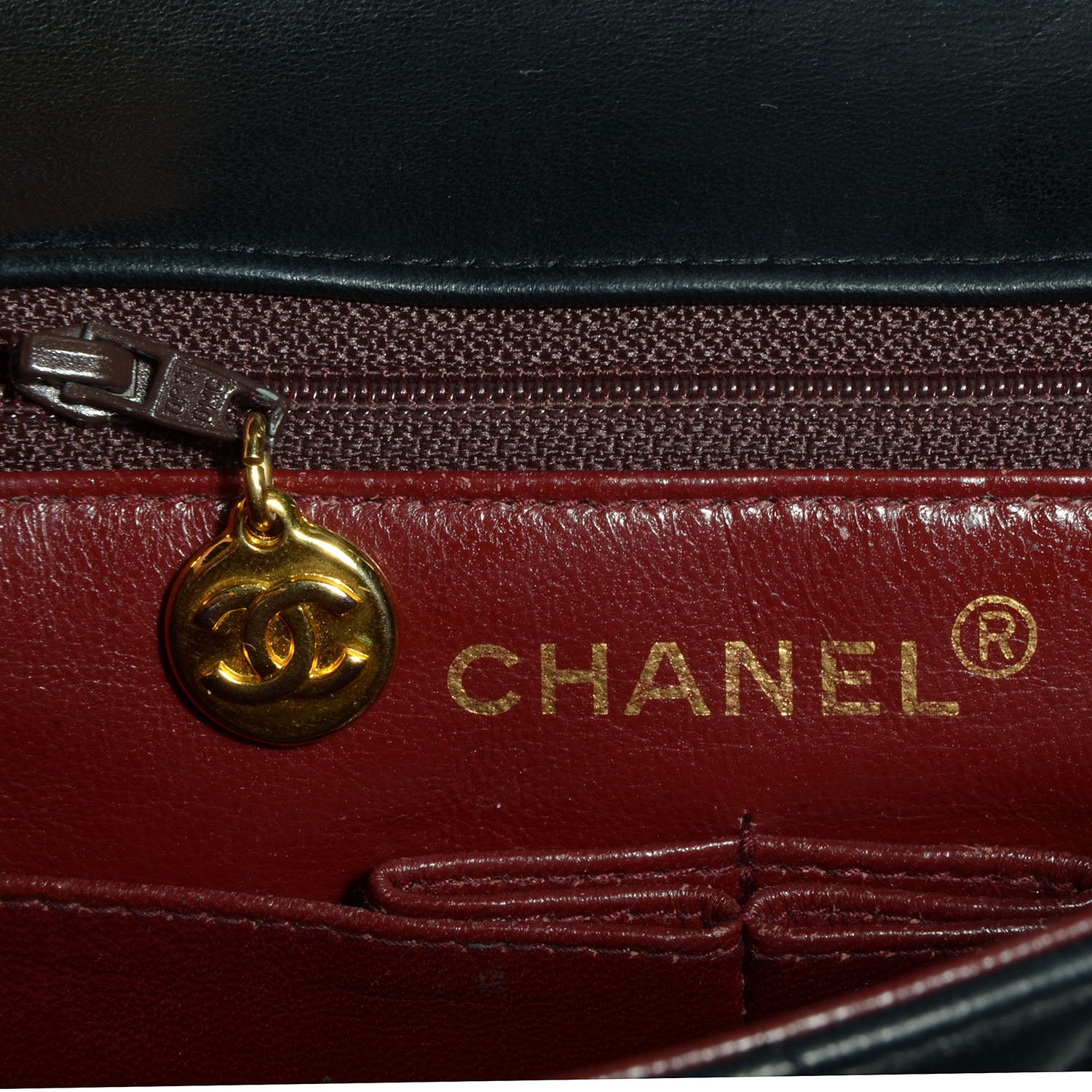 Chanel Lambskin Quilted Mini Square Flap Black 8 of 9
