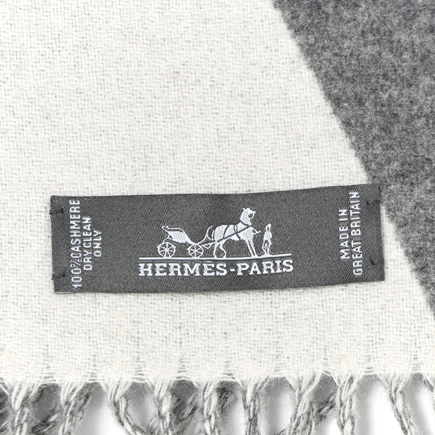 Cashmere Casaque Optique Muffler Ivorie Flanelle