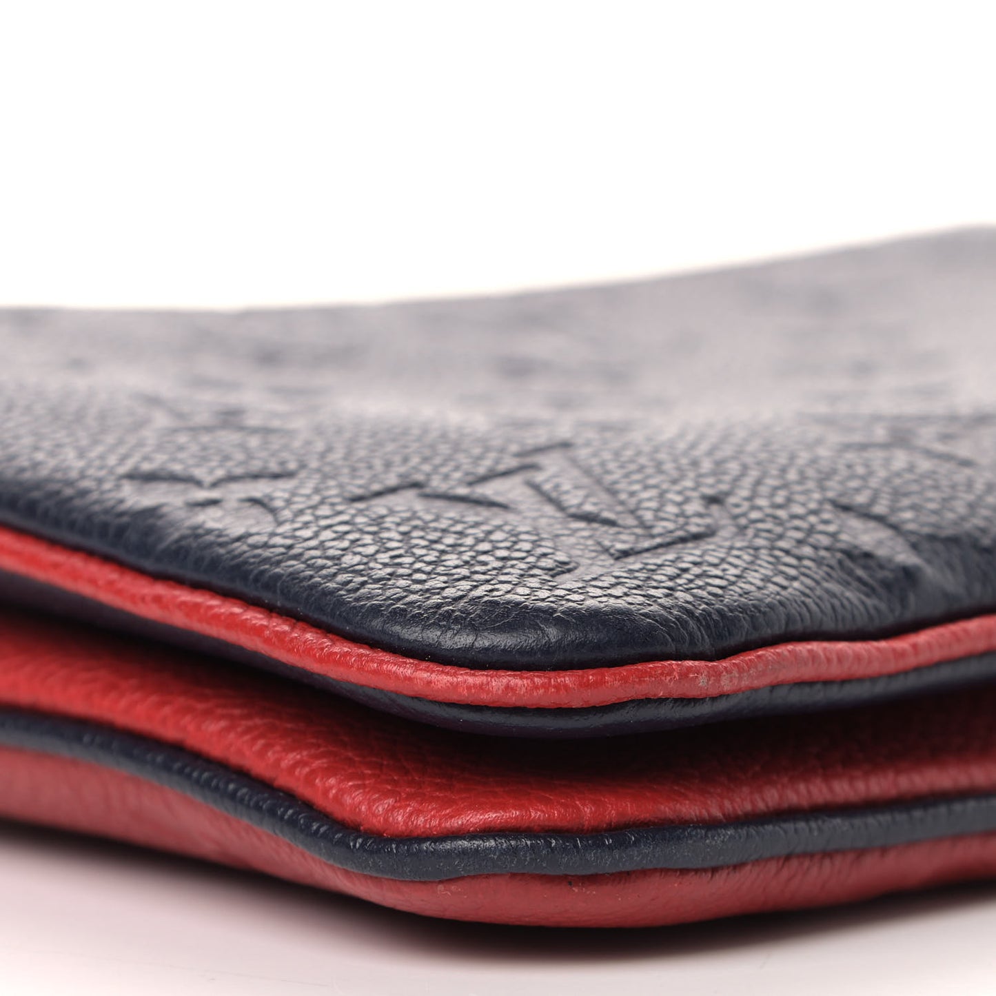 Empreinte Double Zip Pochette Marine Rouge