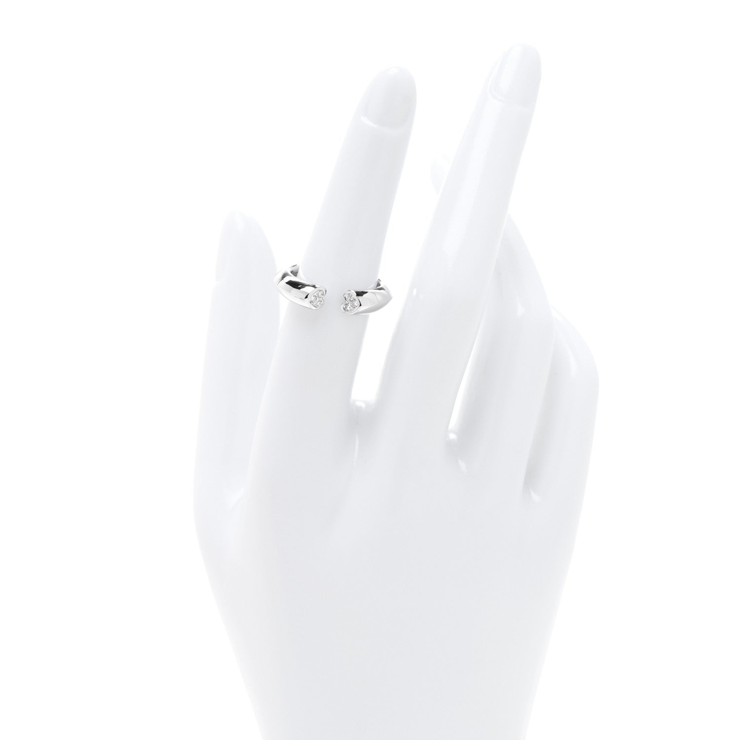 Tiffany 18K White Gold Diamond Paloma Picasso Tenderness Heart Ring 52 6 2 of 4