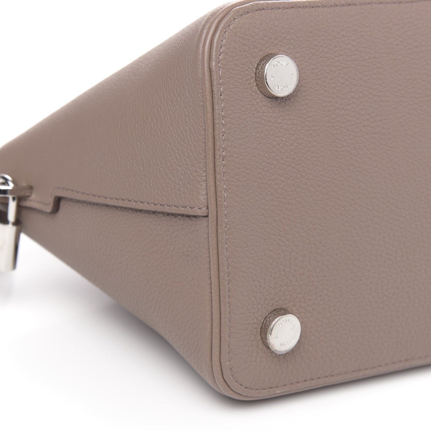 Veau Bougie Triangle PM Taupe Violet