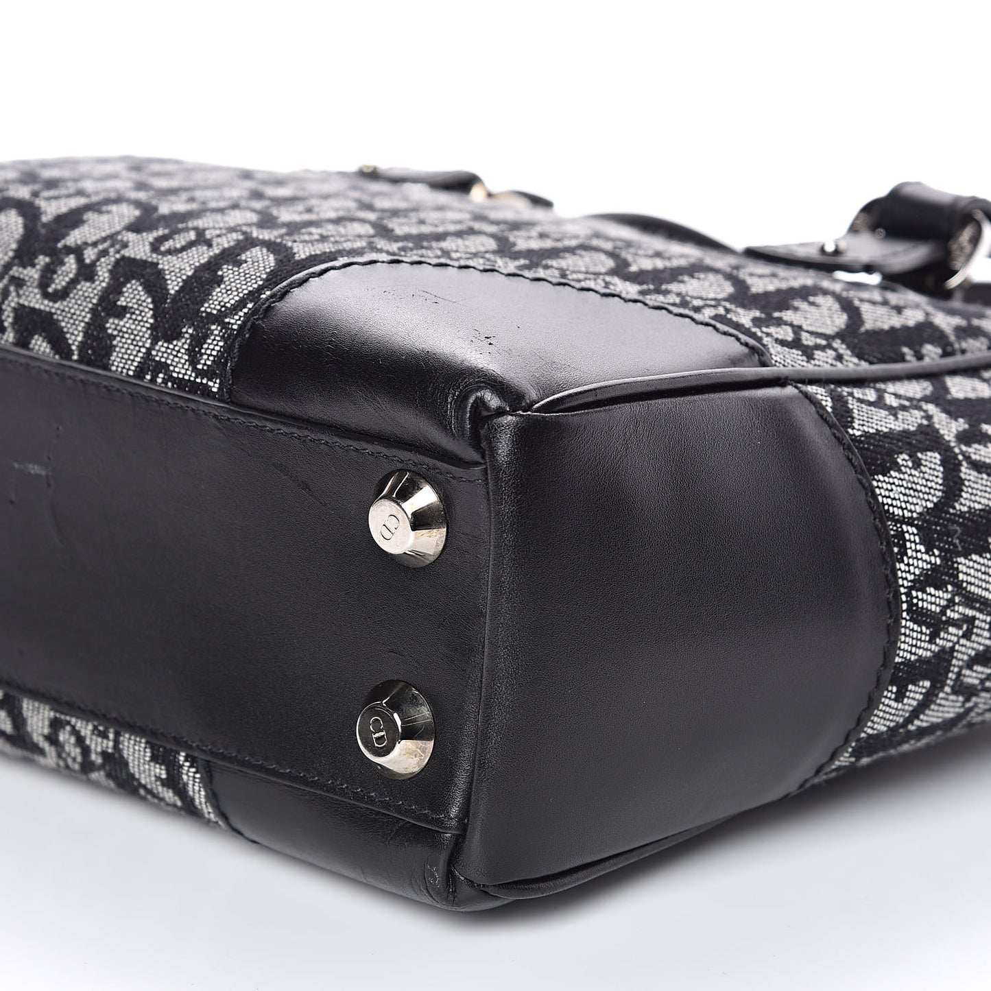 Denim Calfskin Monogram Tote Black