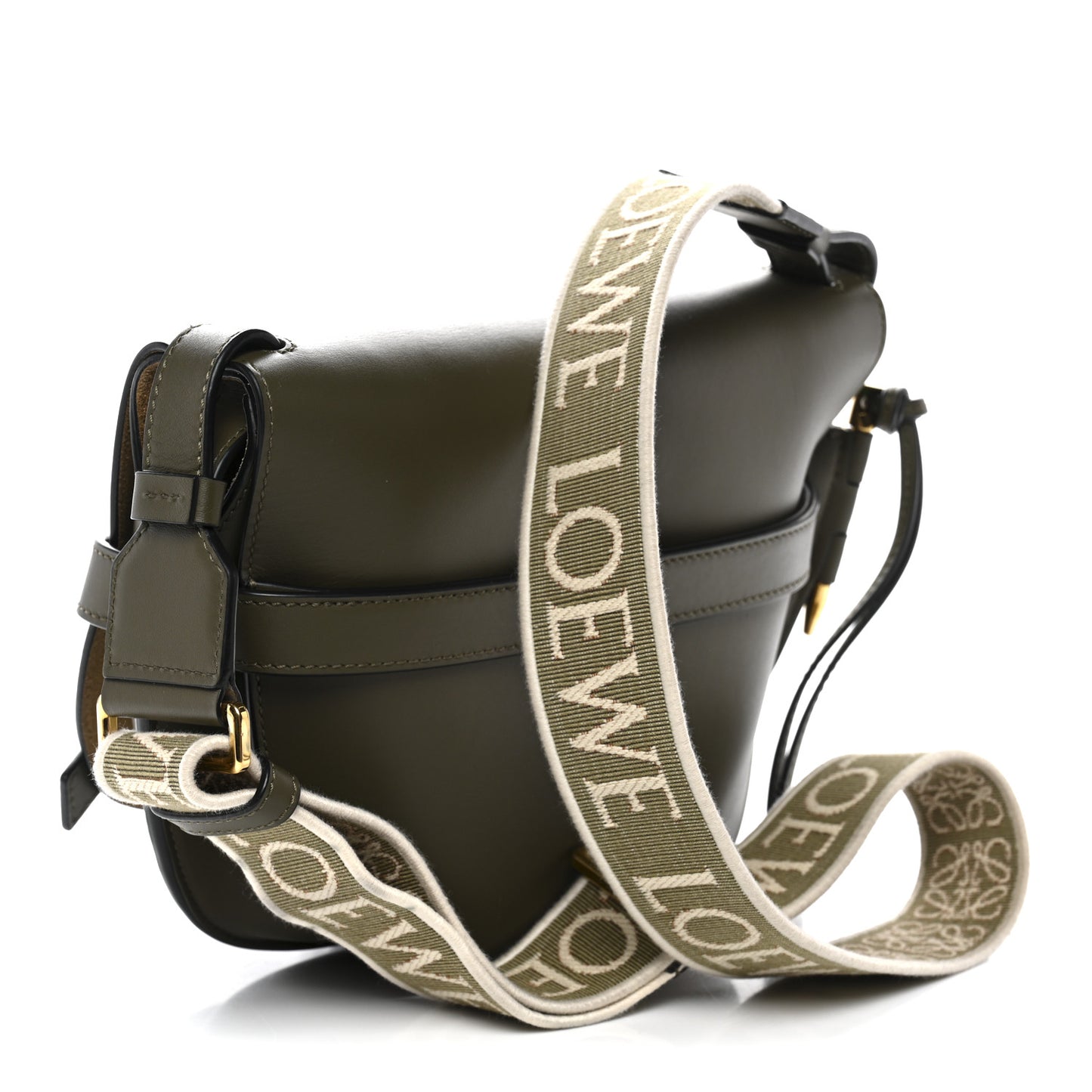 Calfskin Jacquard Small Gate Dual Bag Autumn Green