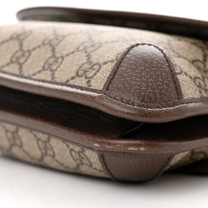 Gucci GG Supreme Monogram Web Small Neo Vintage Double Flap Messenger Bag Beige New Acero 9 of 9