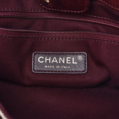 Chanel Calfskin Quilted Medium Soft Elegance Tote Burgundy 6 of 11