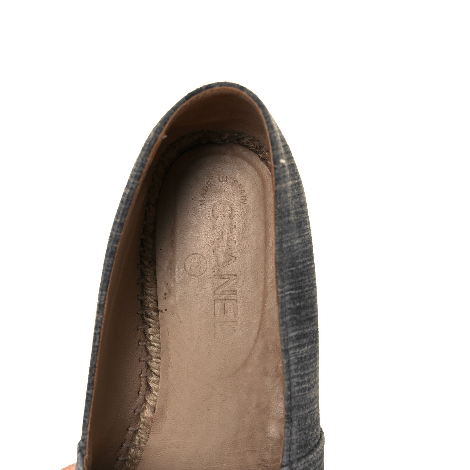 Chanel Striated Suede Espadrilles 40 Dark Grey 7 of 10