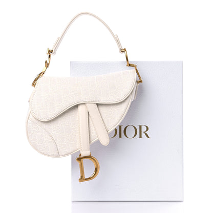 Christian Dior Oblique Mini Saddle Bag White 11 of 11