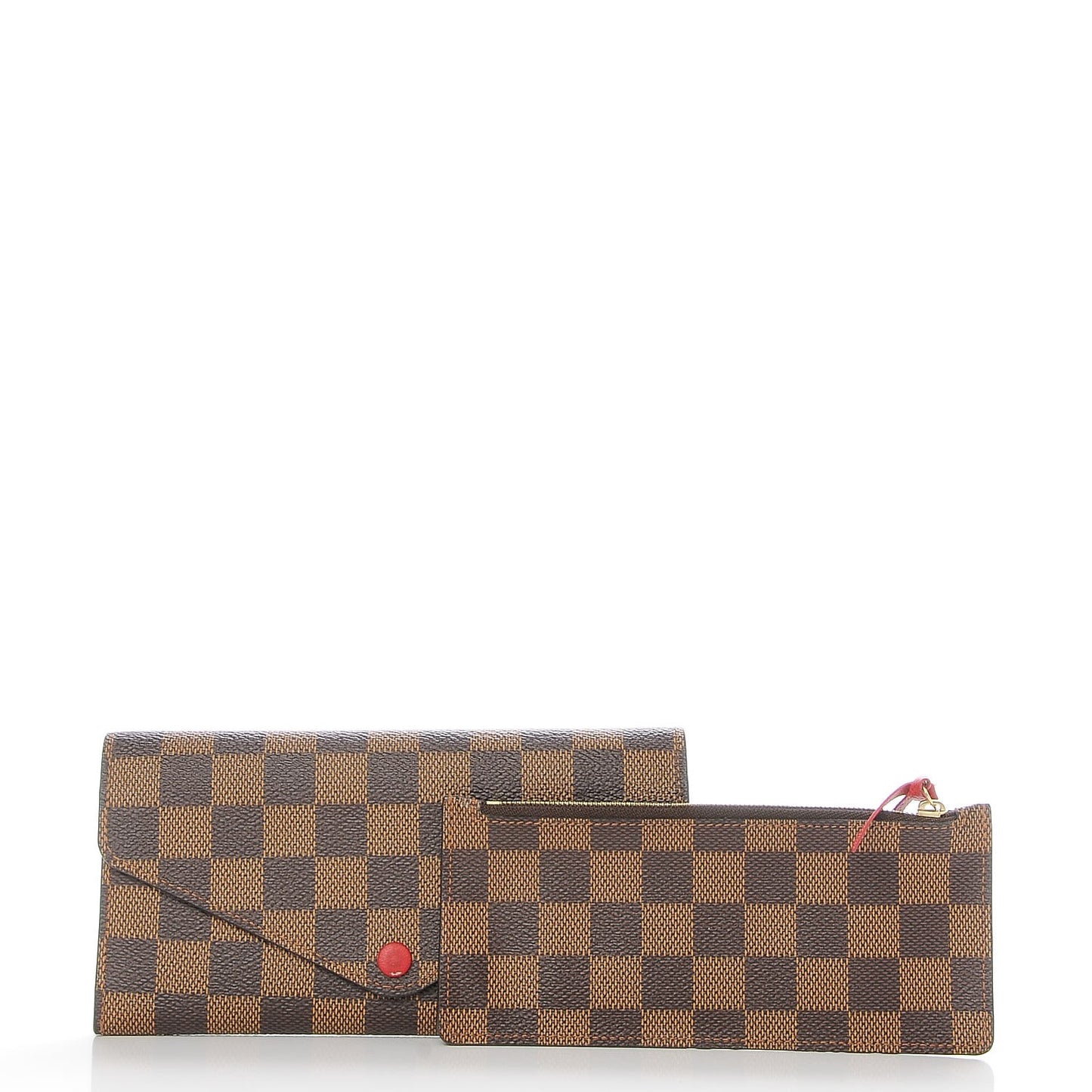 Damier Ebene Josephine Wallet Red