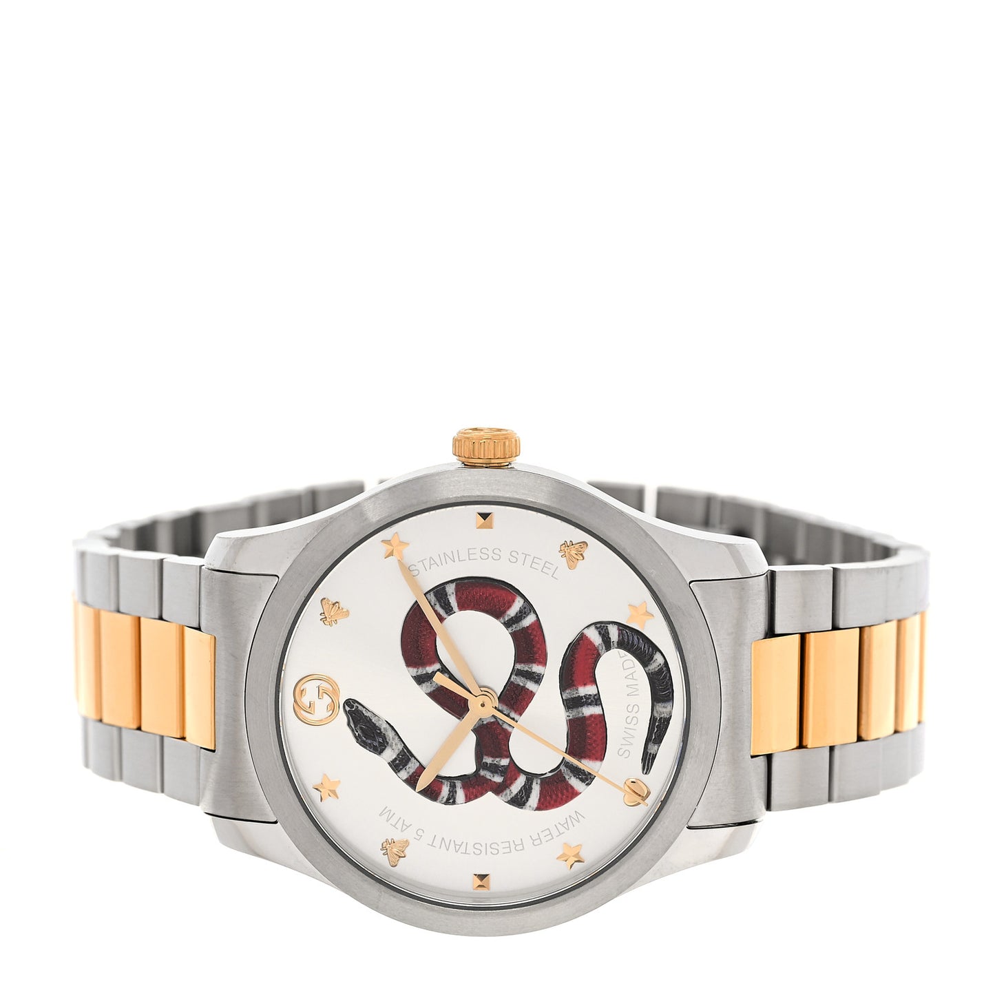 Stainless Steel 38mm G-Timeless Two Tone Snake Quartz Watch