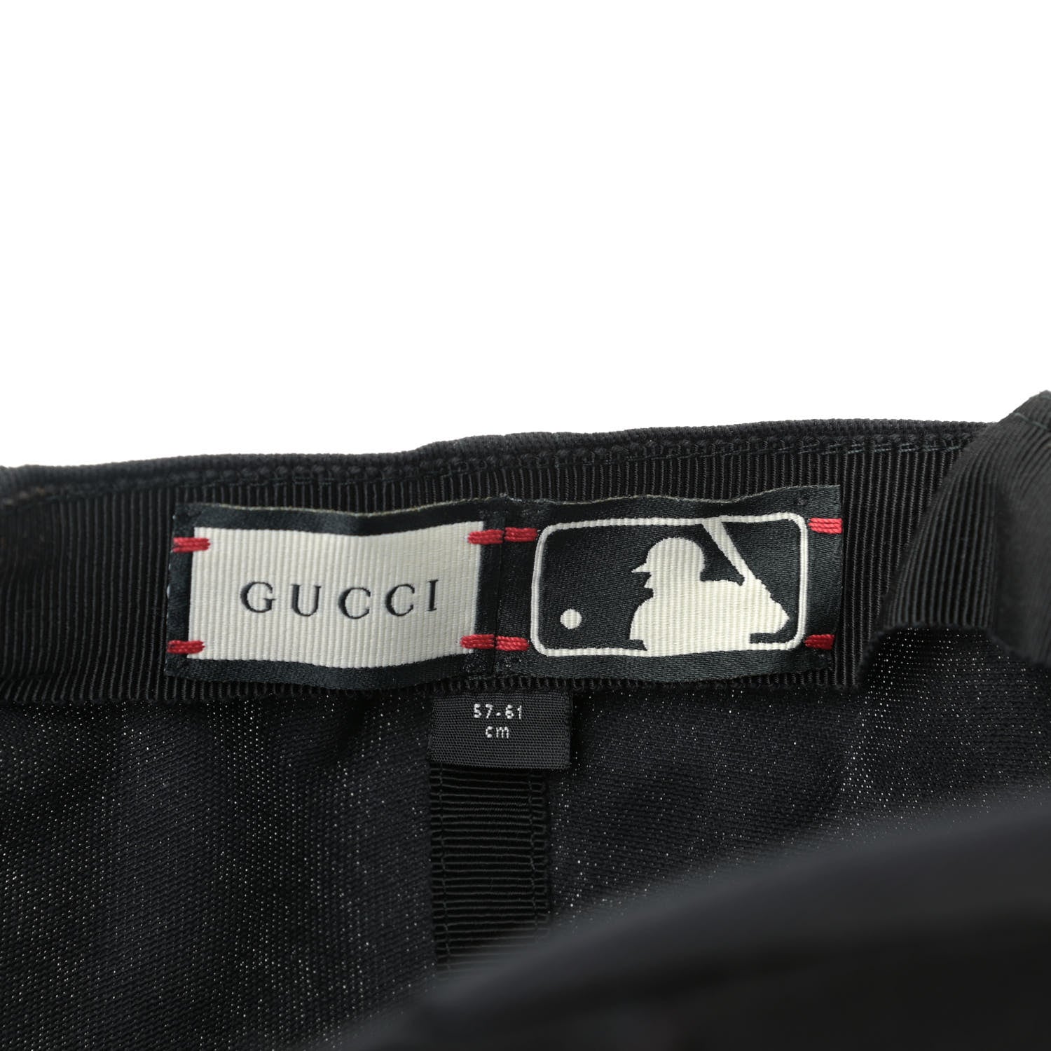 Gucci X MLB Cotton NY Yankees Baseball Hat 57-61 Black 6 of 7