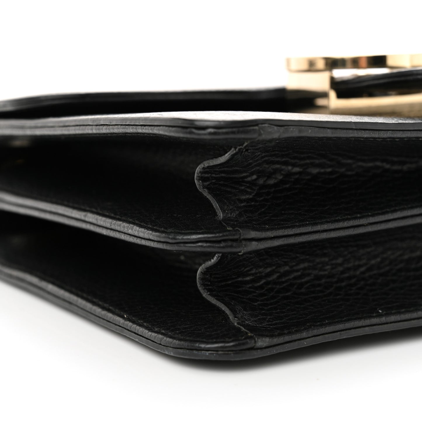 Dollar Calfskin Small Interlocking G Shoulder Bag Black