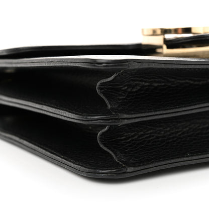 Gucci Dollar Calfskin Small Interlocking G Shoulder Bag Black 9 of 12