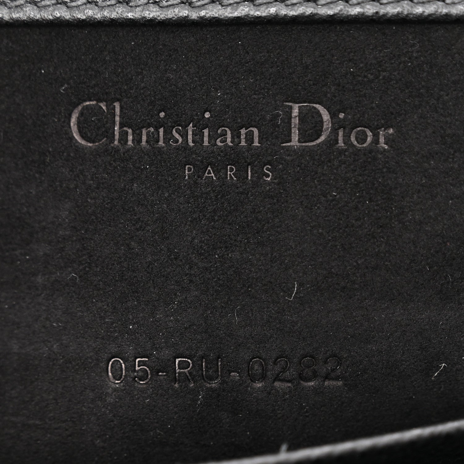 Christian Dior Grained Calfskin Saddle Chain Pouch Black 5 of 9