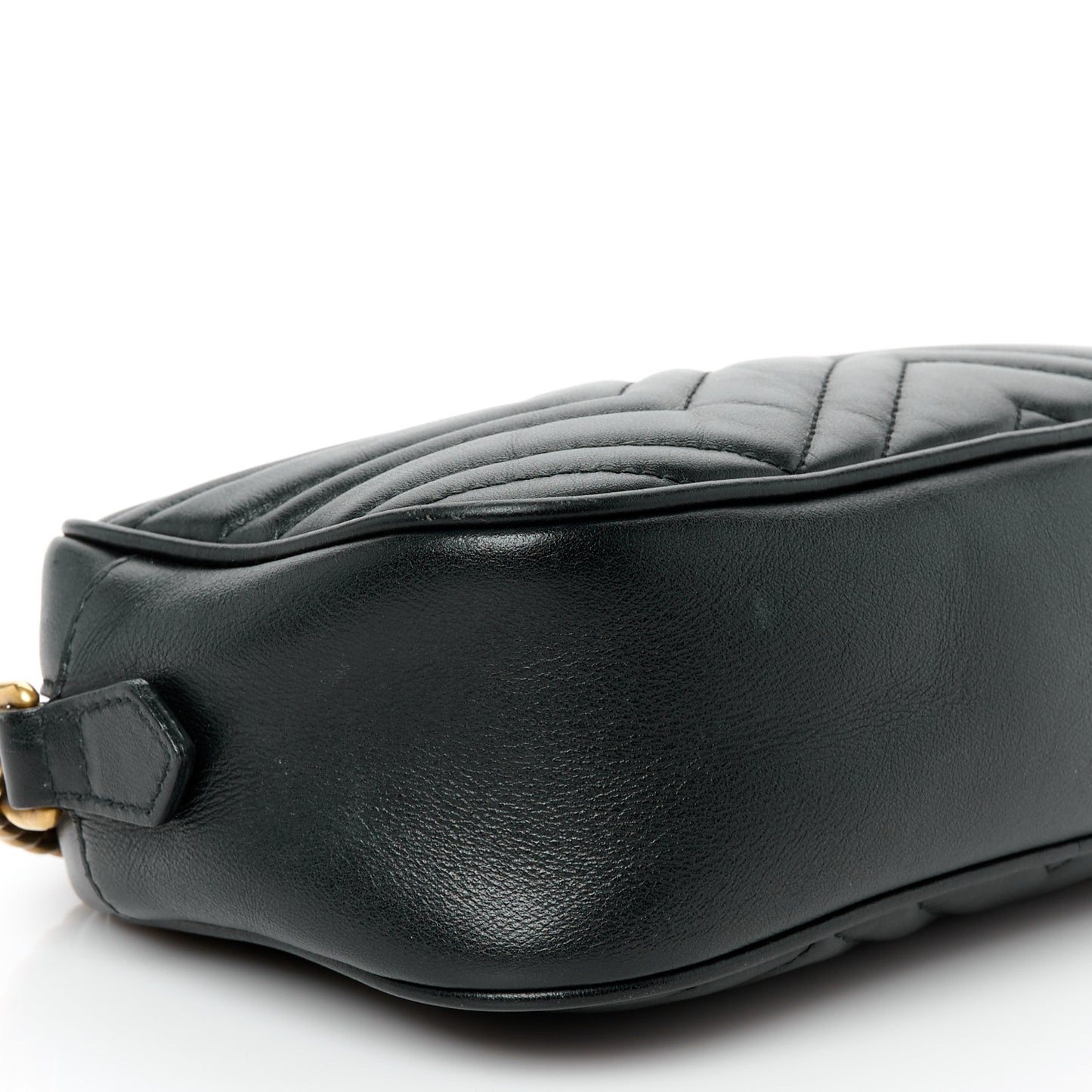 Calfskin Matelasse Small GG Marmont Chain Shoulder Bag Black