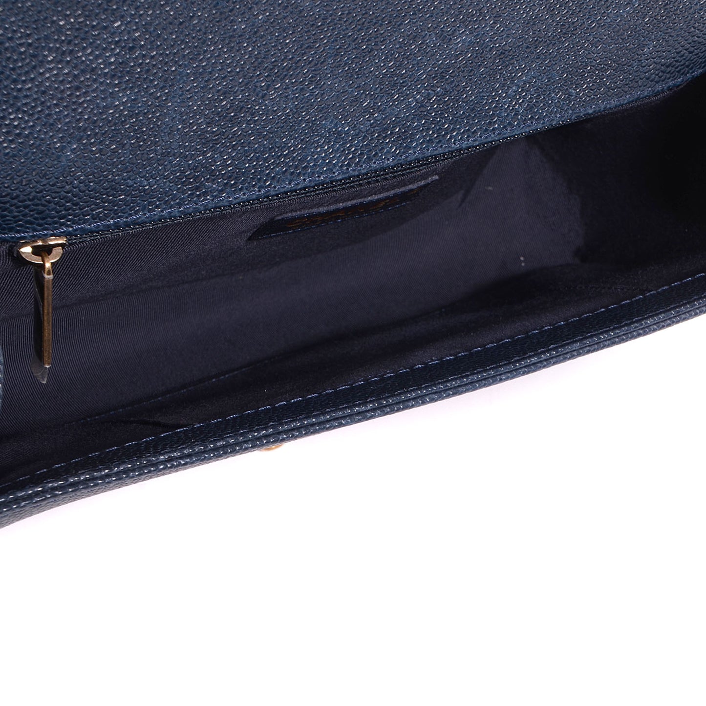 Caviar Quilted Medium Boy Flap Dark Navy Blue