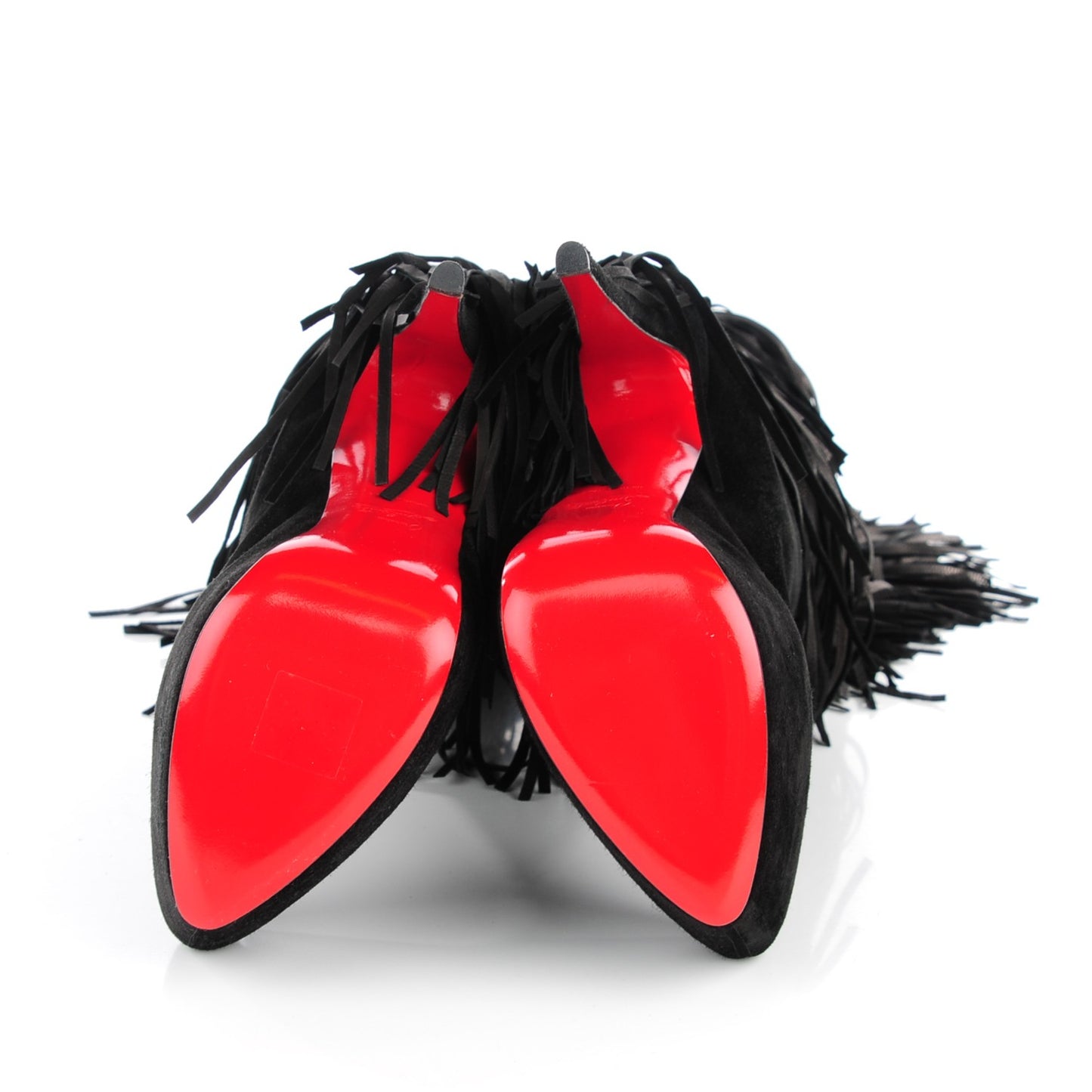 Suede Fringe Interlopa 160 Over The Knee Boots 40 Black