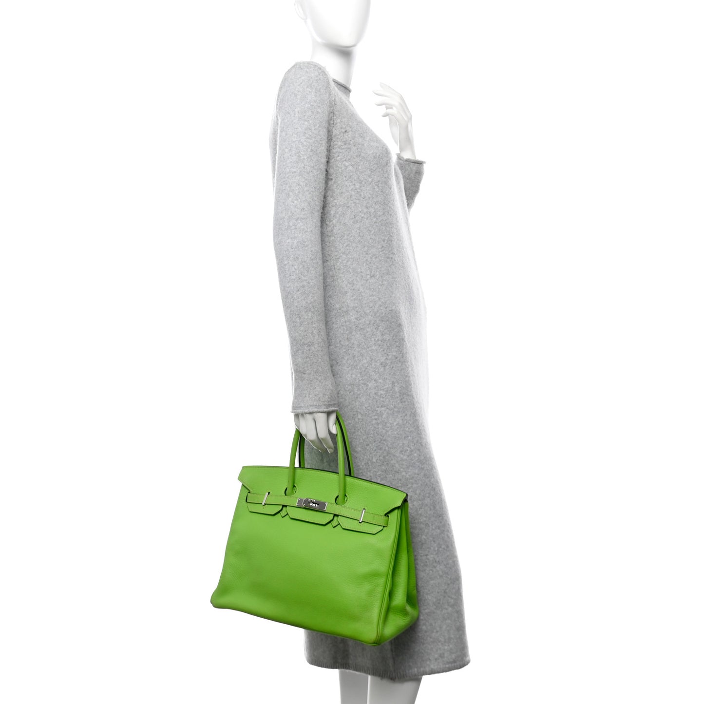 Taurillon Clemence Birkin 35 Vert Cru