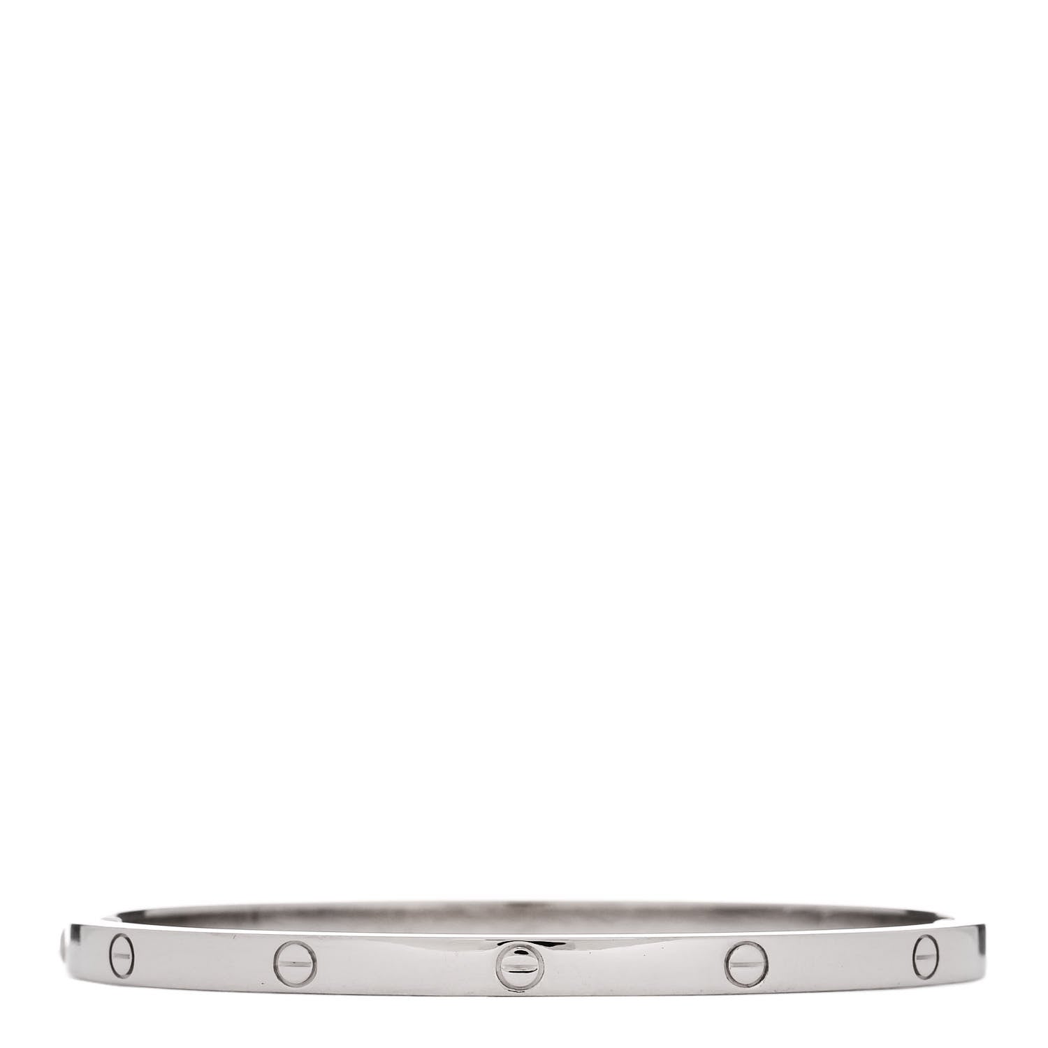 Cartier 18K White Gold Small LOVE Bracelet 16 2 of 6