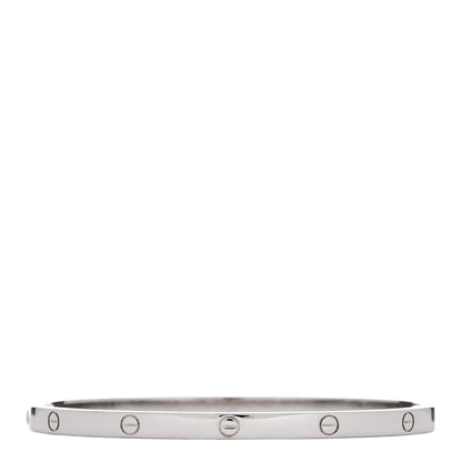 Cartier 18K White Gold Small LOVE Bracelet 16 2 of 6