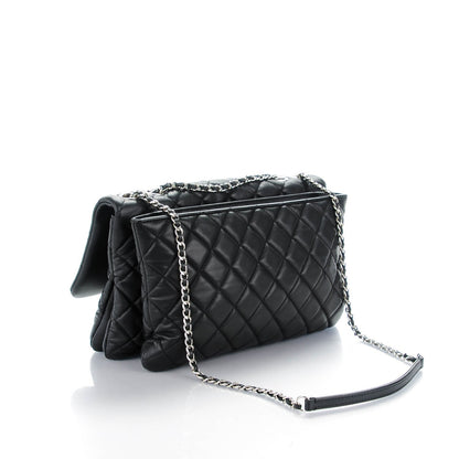 Chanel Lambskin Quilted Jumbo 3 Flap Black 3 of 8