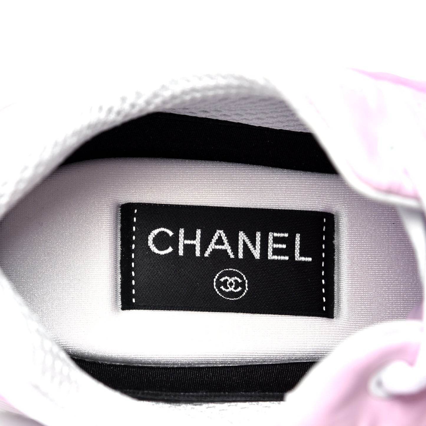 Nylon Calfskin Suede Womens CC Sneakers 38.5 Pink