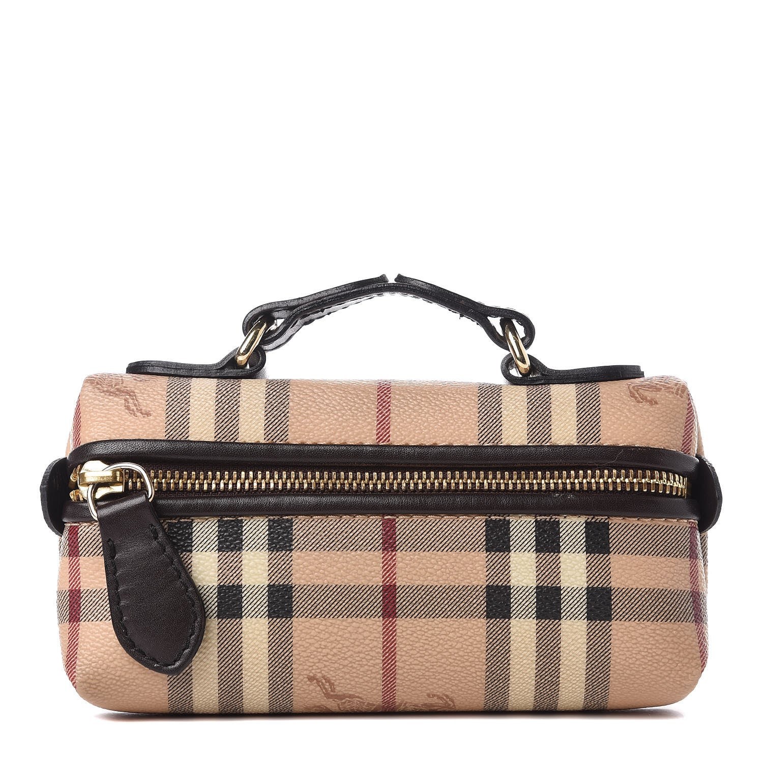 Burberry Haymarket Check Pouch Chocolate 1 of 12