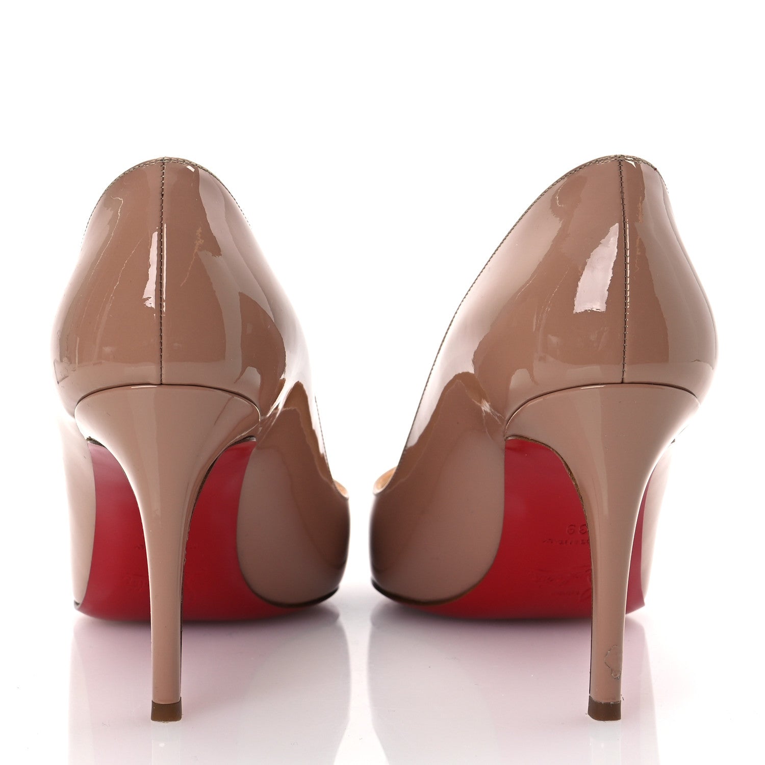 Christian Louboutin Patent Pigalle Follies 85 Pumps 39 Nude 6 of 14