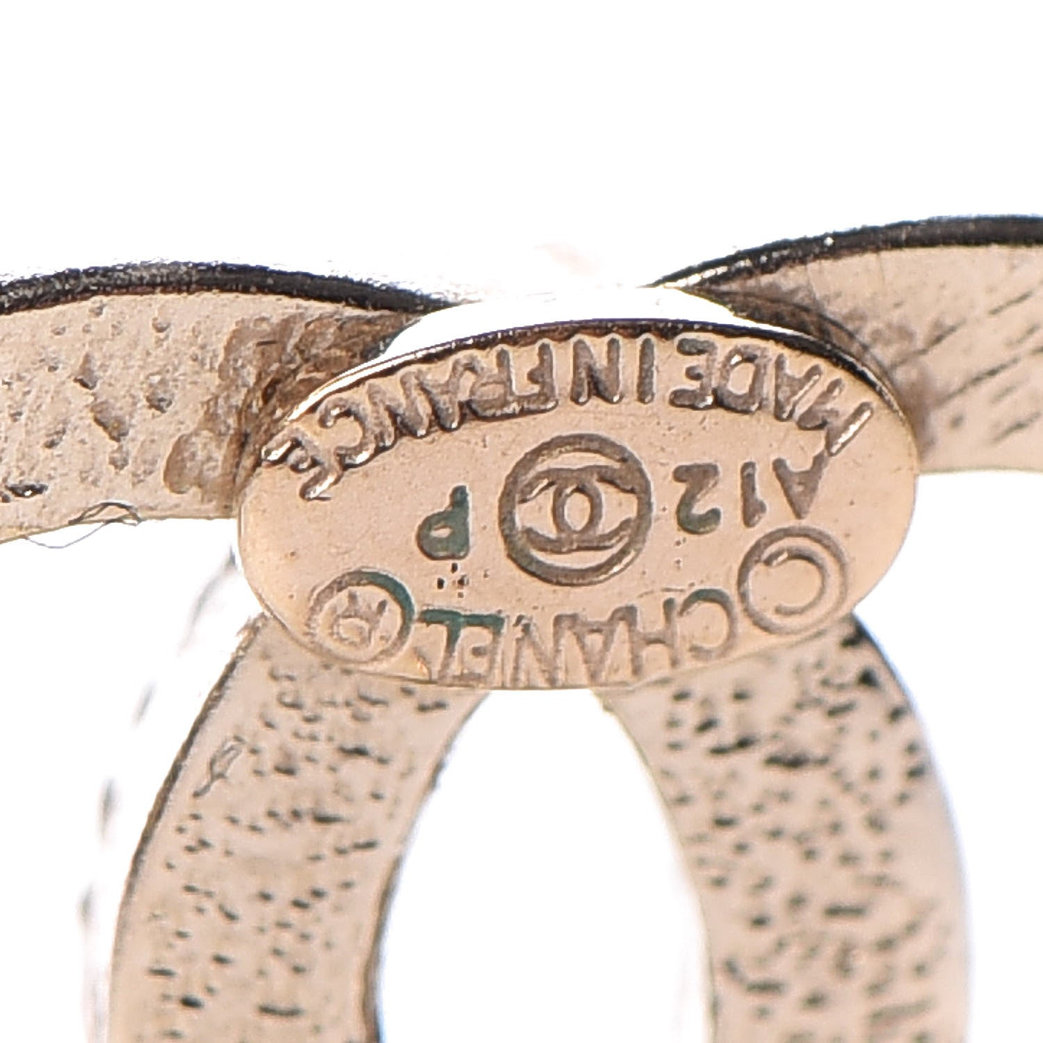 Chanel Crystal CC Earrings Gold 3 of 5