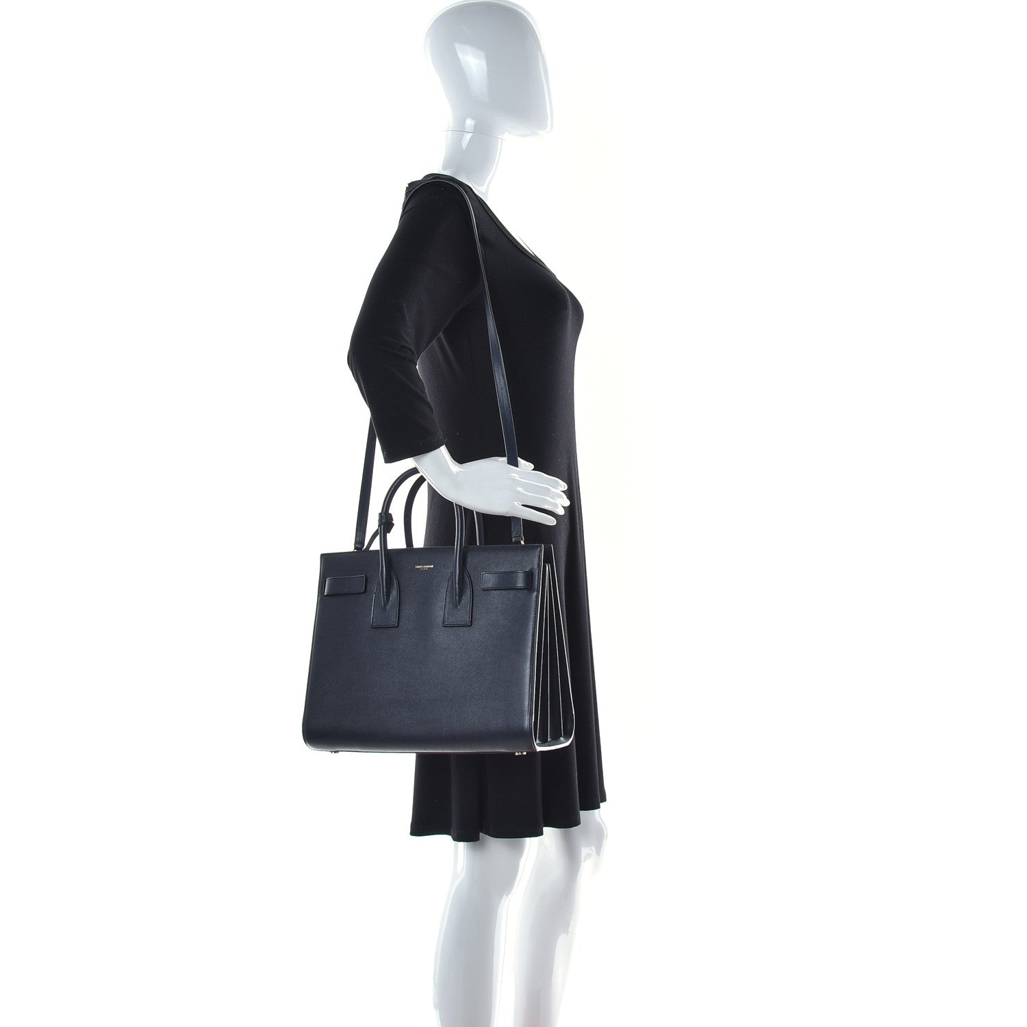 Saint Laurent Calfskin Small Sac De Jour Navy 2 of 9