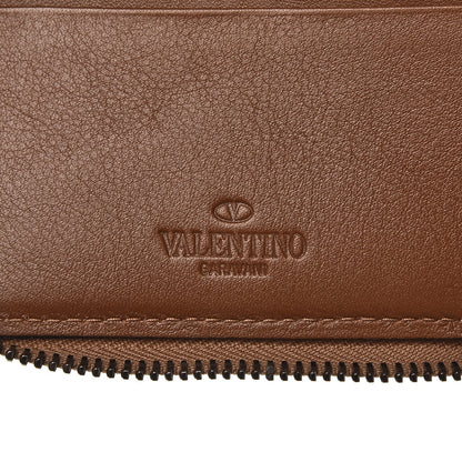 Valentino Garavani Canvas Camouflage Compact Zip Around Wallet Multicolor 6 of 7