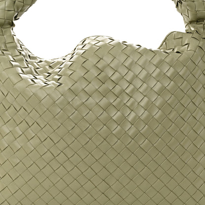 Bottega Veneta Calfskin Intrecciato Large Hop Travertine 7 of 9