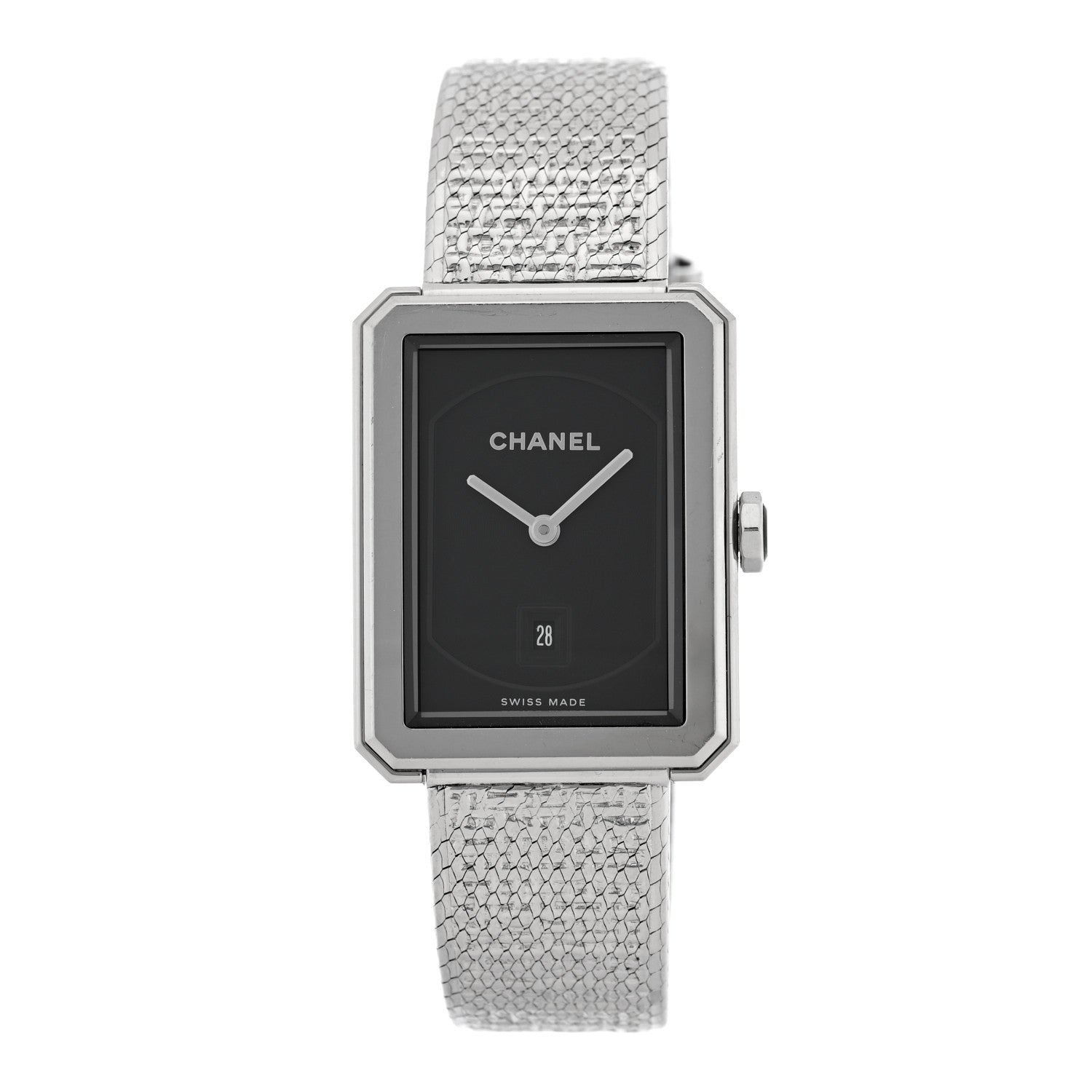 Chanel Stainless Steel 26mm Boy-friend Tweed Quartz Watch Black 1 of 6